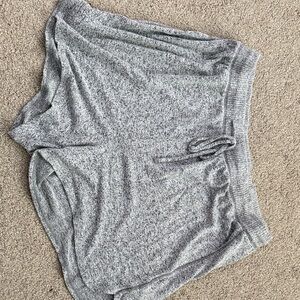 Gray Knit Lounge Shorts